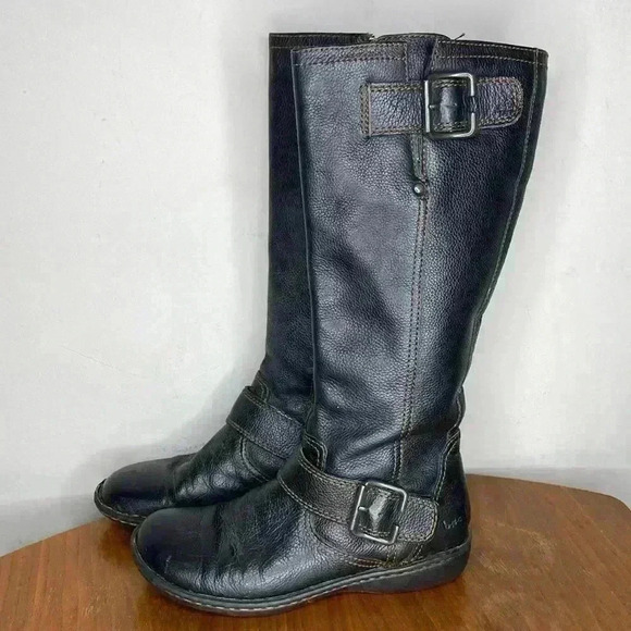 B.O.C. Leather Tall Riding Boots Womens Size  6.5 - Picture 3 of 10